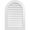 Ekena Millwork Round Top Surface Mount PVC Gable Vent: Non-Functional, w/ 3-1/2"W x 1"P Standard Frame, 26"W x 38"H GVPRT26X3801SN - alternate 1